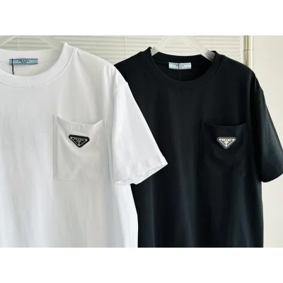 Футболка Prada Logo Pocket Classic "Black" фото № 3