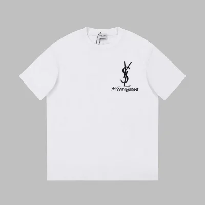Футболка Saint Laurent With Text Logo "White" фото № 4