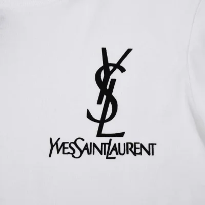 Футболка Saint Laurent With Text Logo "White" фото № 5