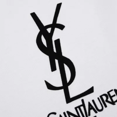 Футболка Saint Laurent With Text Logo "White" фото № 8