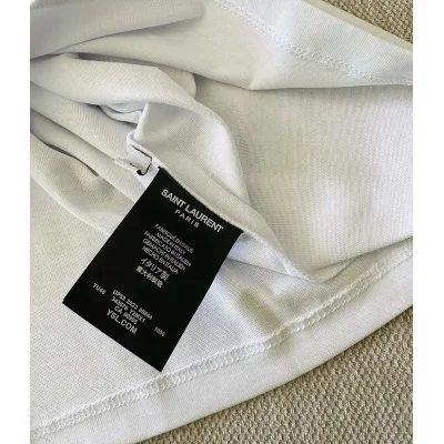 Футболка Saint Laurent With Logotype "White" фото № 5