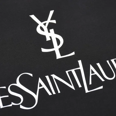 Футболка Saint Laurent With Emblem And Text Logo "Black" фото № 2 Футболка Saint Laurent With Emblem And Text Logo "Black" фото № 2