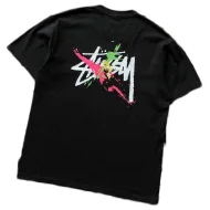 Футболка Stussy Logo With Bright Blots "Black"