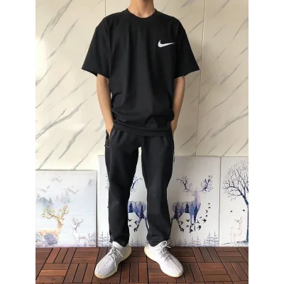 Футболка Stussy Nike Logo With Inscription Back "Black" фото № 7