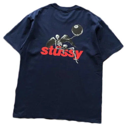 Футболка Stussy Skeleton With Wings "Blue"