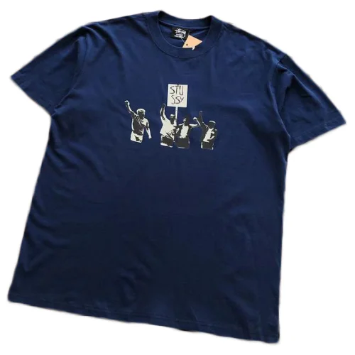 Футболка Stussy People At The Rally Print "Navy"