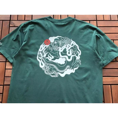 Футболка Stussy Circle From Curve Lines "Green" фото № 2 Футболка Stussy Circle From Curve Lines "Green" фото № 2