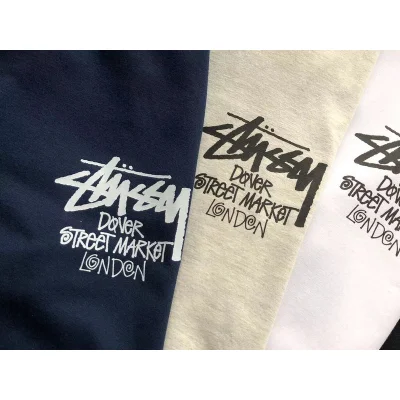 Футболка Stussy Plain Inscription Dover Street Market London "Gray" фото № 3