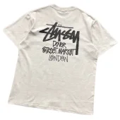 Футболка Stussy Plain Inscription Dover Street Market London "Gray"