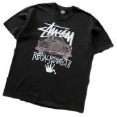 Футболка Stussy Car Print With Inscription "Black"