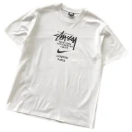 Футболка Stussy Cities List And Nike Logo "White"