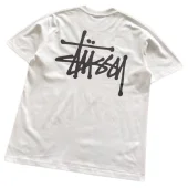 Футболка Stussy Big Logo Inscription With Dots "White"