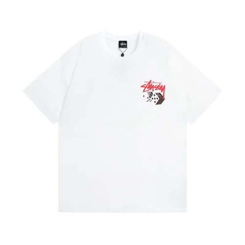 Футболка Stussy With Logo And Image Of Cubes "White"