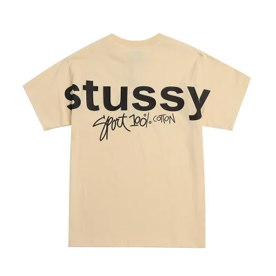 Футболка Stussy 100 Percent Cotton "Beige" фото № 2