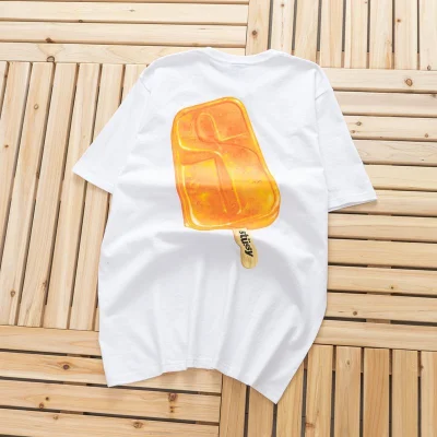 Футболка Stussy With An Ice Cream Print On The Back "White" фото № 2