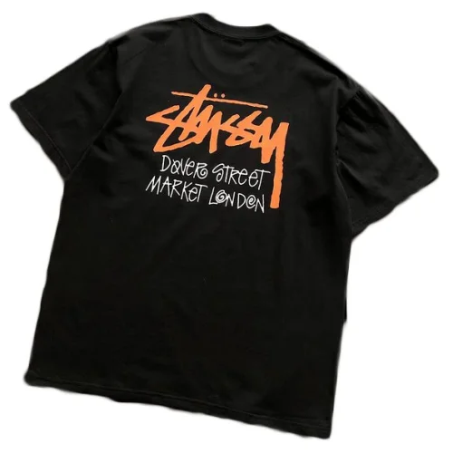 Футболка Stussy Inscription Dover Street Market London "Black"