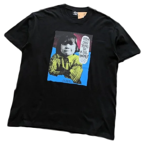 Футболка Stussy Child With Inscription Print "Black"