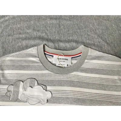Футболка Thom Browne Volumetric Clouds "White/Gray" фото № 5