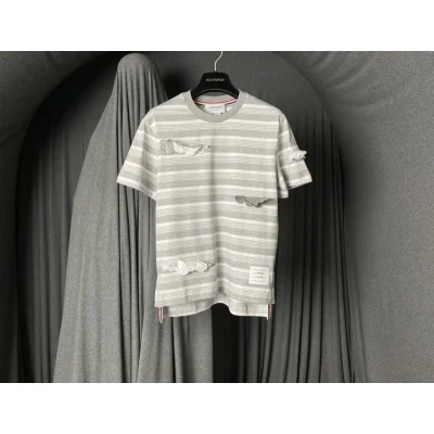 Футболка Thom Browne Volumetric Clouds "White/Gray" фото № 6