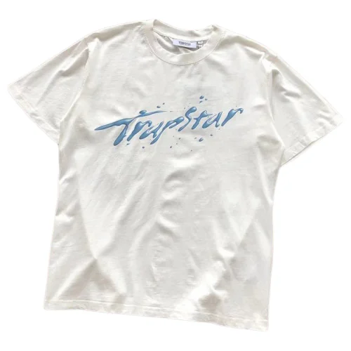 Футболка Trapstar Water Logo Inscription With Drops "White"