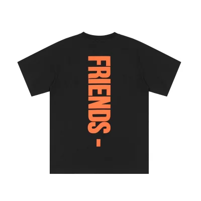 Футболка Vlone Orange Logo Friends "Black" фото № 2