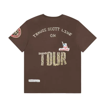 Футболка Cactus Jack Merch Utopia Travis Scott Liue Tour "Brown" фото № 2