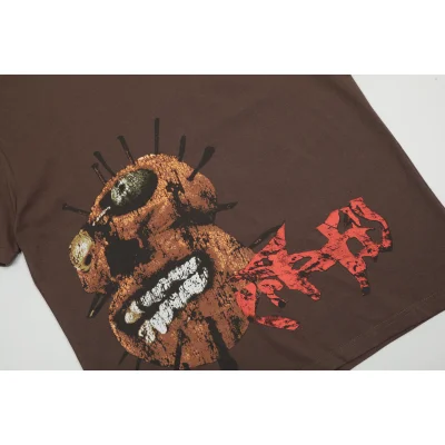 Футболка Cactus Jack Merch Utopia Travis Scott Liue Tour "Brown" фото № 5