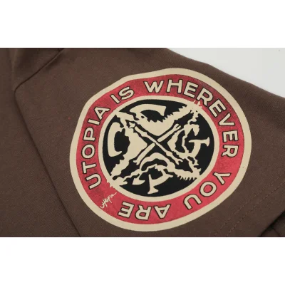 Футболка Cactus Jack Merch Utopia Travis Scott Liue Tour "Brown" фото № 7