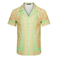 Рубашка Versace Decorated By Gold Symbols "Green"