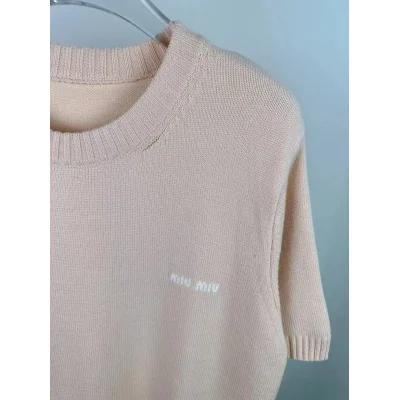 Жилетка Miu Miu Frontside Left Logo Miu Miu "Beige" фото № 5