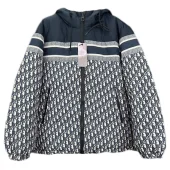 Двусторонний пуховик Christian Dior Monogram Oblique Lux "Navy Blue"