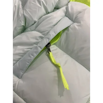 Пуховик North Face Front Zip Style "White/Lime" фото № 5