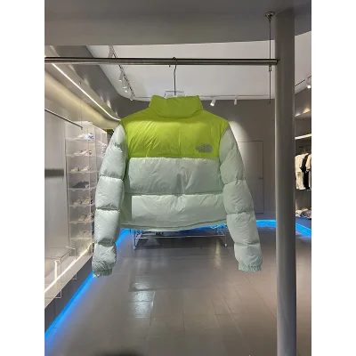 Пуховик North Face Front Zip Style "White/Lime" фото № 2