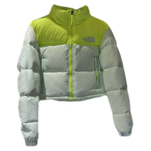 Пуховик North Face Front Zip Style "White/Lime"