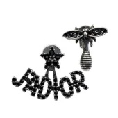 Серьги Dior Decoration With Ball - Star And Bug "Black"