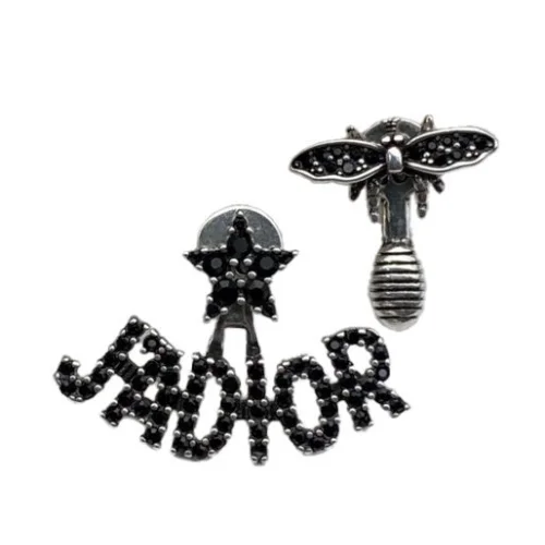 Серьги Dior Decoration With Ball - Star And Bug "Black"