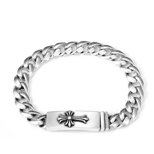 Браслет Chrome Hearts With Badge Cross "Silver"