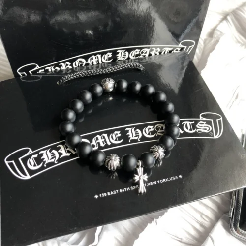 Браслет Chrome Hearts Dark Beads "Black"