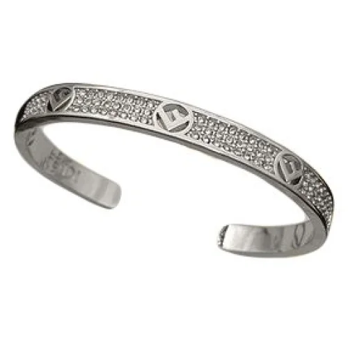 Браслет Fendi Rounded Solid Shape - With Space "Silver"