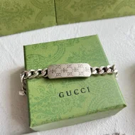 Браслет Gucci With Logo And Fly "Silver"