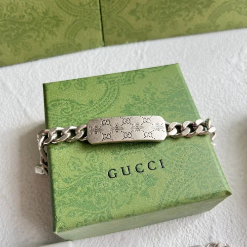 Браслет Gucci With Logo And Fly "Silver"