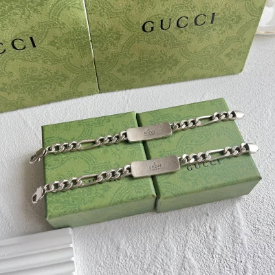 Браслет Gucci With Logo And Fly "Silver" фото № 3