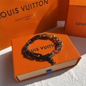 Браслет Louis Vuitton Non-Ferrous Metals "Silver/Black"