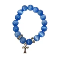 Браслет Chrome Hearts Decorated By Pearl "Blue"