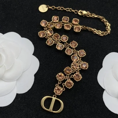 Ожерелье Dior Decoration With Symbols - Big Rhinestones "Gold" фото № 2 Ожерелье Dior Decoration With Symbols - Big Rhinestones "Gold" фото № 2