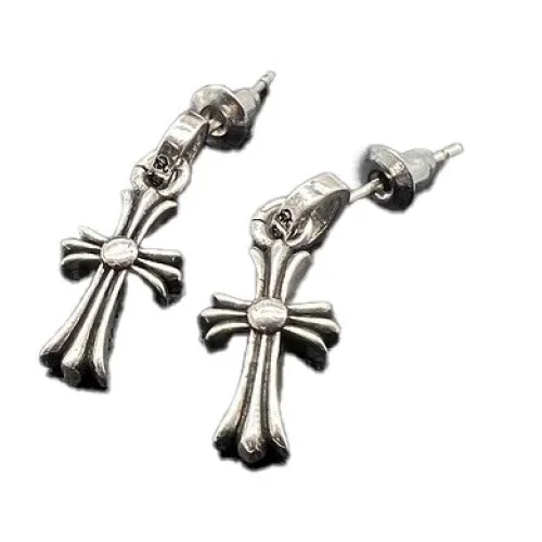 Серьги Chrome Hearts Branded With Logo Engraving "Silver"