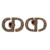 Серьги Dior Logo Decoration "Gold"