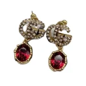 Серьги Gucci With Gem "Red"