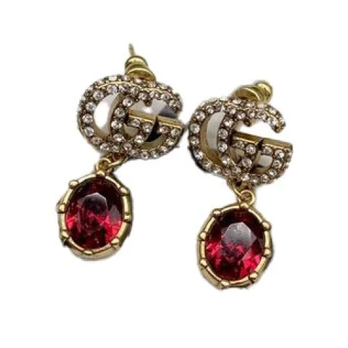 Серьги Gucci With Gem "Red"