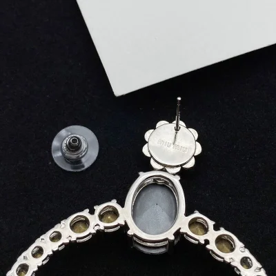 Серьги Miu Miu Circle Shaped "Silver" фото № 2